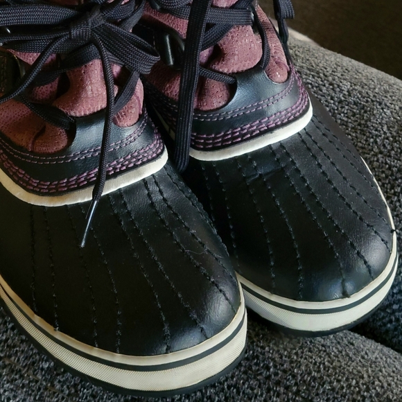 Sorel Tivoli Waterproof Purple Black Winter Boots Size 7.5 - Picture 8 of 15